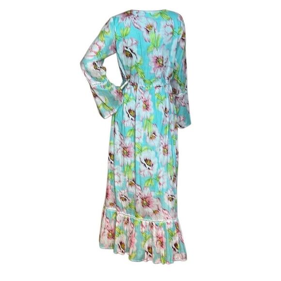 NWT Debbie Katz Lulu Dress Cotton Bohemian Floral (008) - Picture 7 of 13